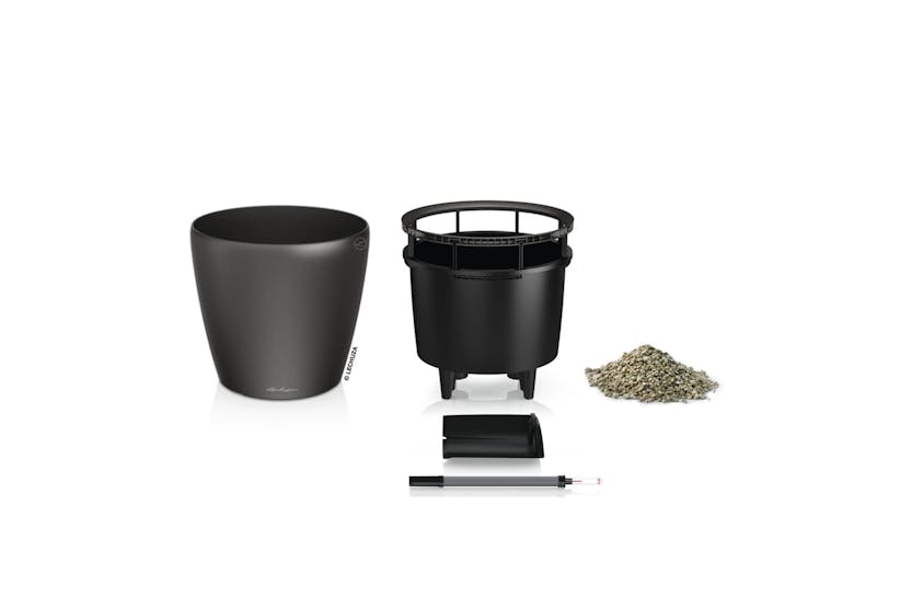 Lechuza 442094 Table Planter Classico Ls 21 All-in-one Charcoal Metallic Lechuza 442094 Table Planter Classico Ls 21 All-in-one Charcoal Metallic