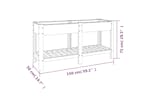 vidaXL 362571 Garden Raised Bed With Shelf Grey 150x50x75cm Wpc vidaXL 362571 Garden Raised Bed With Shelf Grey 150x50x75cm Wpc