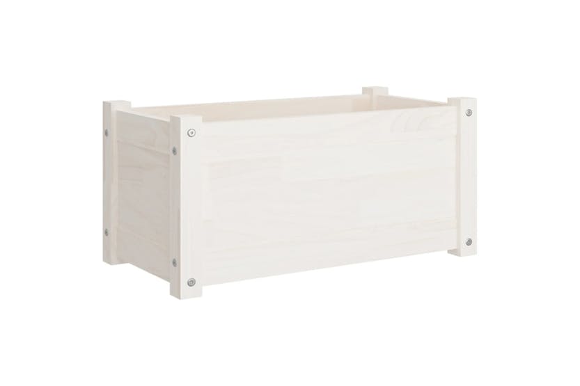 vidaXL 810707 Garden Planters 2 Pcs White 60x31x31cm Solid Pinewood vidaXL 810707 Garden Planters 2 Pcs White 60x31x31cm Solid Pinewood