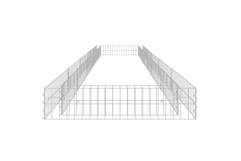 vidaXL 151315 Gabion Raised Bed Galvanised Steel 500x100x20cm vidaXL 151315 Gabion Raised Bed Galvanised Steel 500x100x20cm