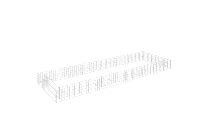 vidaXL 151313 Gabion Raised Bed Galvanised Steel 300x100x20cm vidaXL 151313 Gabion Raised Bed Galvanised Steel 300x100x20cm
