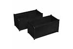 vidaXL 810733 Garden Planters 2 Pcs Black 100x50x50cm Solid Pinewood vidaXL 810733 Garden Planters 2 Pcs Black 100x50x50cm Solid Pinewood