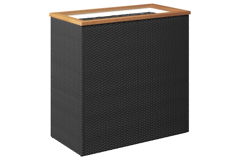 vidaXL 319417 Planter Black 80x40x80cm Poly Rattan vidaXL 319417 Planter Black 80x40x80cm Poly Rattan