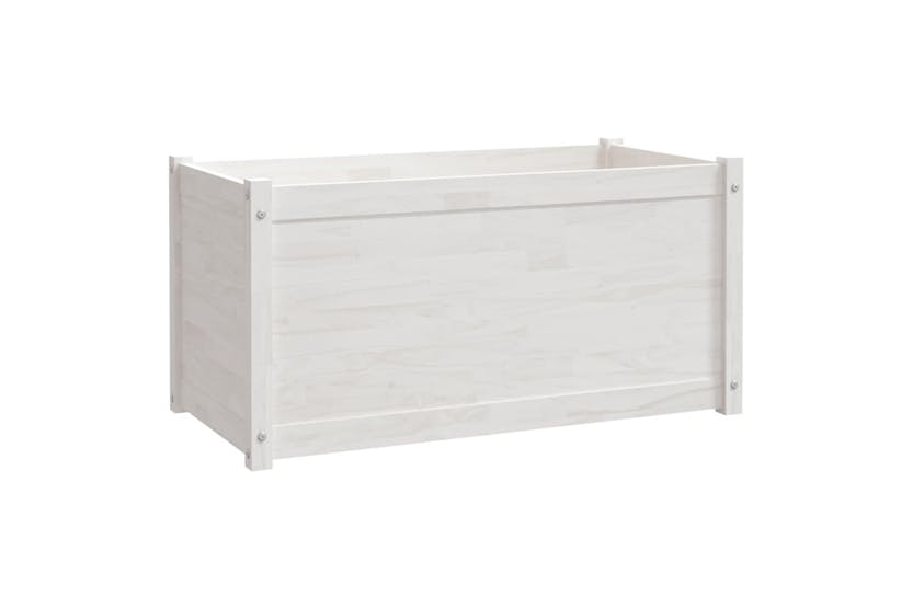 vidaXL 810726 Garden Planter White 100x50x50cm Solid Pinewood vidaXL 810726 Garden Planter White 100x50x50cm Solid Pinewood
