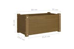vidaXL 810711 Garden Planters 2 Pcs Honey Brown 60x31x31cm Solid Pinewood vidaXL 810711 Garden Planters 2 Pcs Honey Brown 60x31x31cm Solid Pinewood