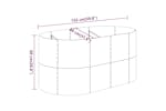 vidaXL 318952 Garden Raised Bed Powder-coated Steel 152x80x68cm Silver vidaXL 318952 Garden Raised Bed Powder-coated Steel 152x80x68cm Silver