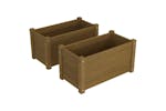 vidaXL 810711 Garden Planters 2 Pcs Honey Brown 60x31x31cm Solid Pinewood vidaXL 810711 Garden Planters 2 Pcs Honey Brown 60x31x31cm Solid Pinewood