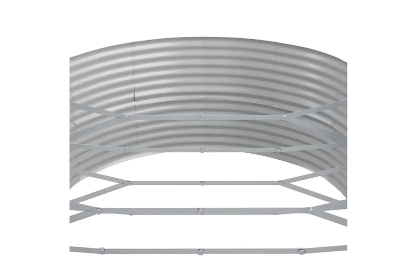 vidaXL 319017 Garden Raised Bed Powder-coated Steel 544x100x36cm Silver vidaXL 319017 Garden Raised Bed Powder-coated Steel 544x100x36cm Silver