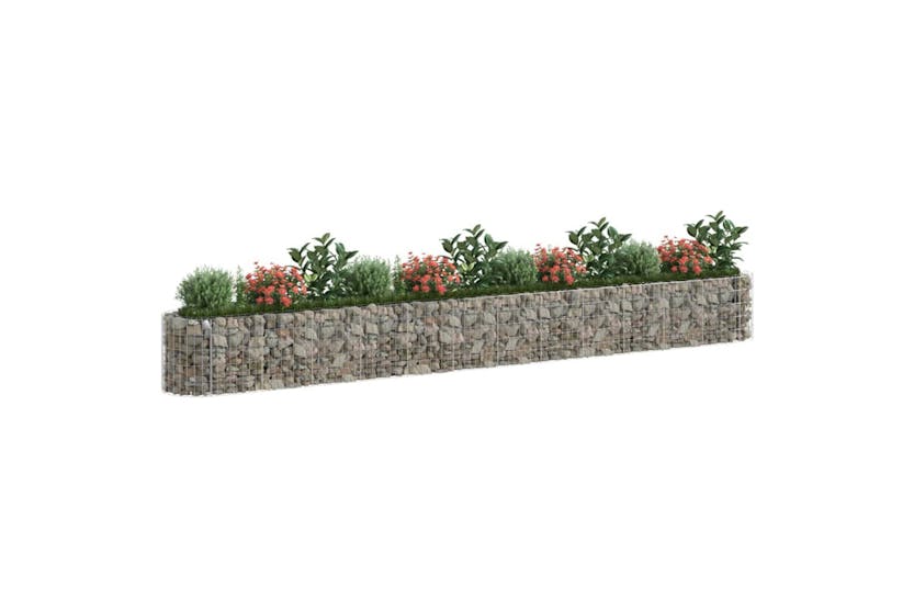 vidaXL 152029 Gabion Raised Bed Galvanised Iron 470x50x50cm vidaXL 152029 Gabion Raised Bed Galvanised Iron 470x50x50cm