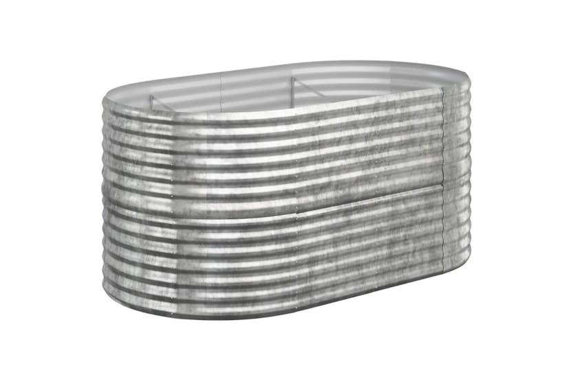 vidaXL 318952 Garden Raised Bed Powder-coated Steel 152x80x68cm Silver vidaXL 318952 Garden Raised Bed Powder-coated Steel 152x80x68cm Silver