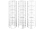 vidaXL 152020 Circular Gabion Raised Beds 3 Pcs Galvanised Steel ÃÂ30x100cm vidaXL 152020 Circular Gabion Raised Beds 3 Pcs Galvanised Steel ÃÂ30x100cm