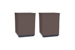 vidaXL 364184 Planters 2 Pcs Brown 30x30x37cm Polypropylene vidaXL 364184 Planters 2 Pcs Brown 30x30x37cm Polypropylene