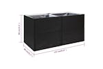 vidaXL 319174 Garden Planter Black 157x80x80cm Poly Rattan vidaXL 319174 Garden Planter Black 157x80x80cm Poly Rattan