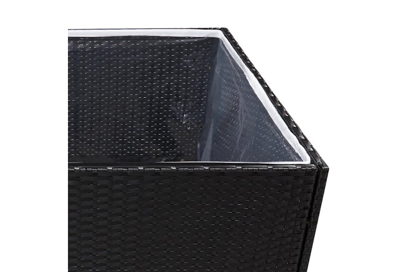 vidaXL 319174 Garden Planter Black 157x80x80cm Poly Rattan vidaXL 319174 Garden Planter Black 157x80x80cm Poly Rattan