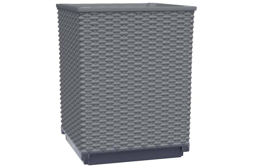 vidaXL 364185 Planters 4 Pcs Dark Grey 30x30x37cm Polypropylene vidaXL 364185 Planters 4 Pcs Dark Grey 30x30x37cm Polypropylene