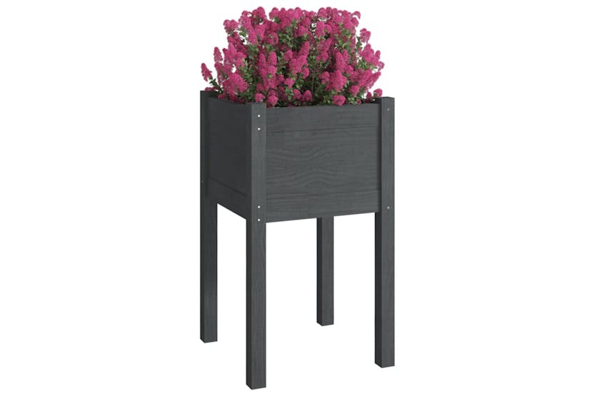 vidaXL 810793 Garden Planter Grey 40x40x70cm Solid Pinewood vidaXL 810793 Garden Planter Grey 40x40x70cm Solid Pinewood