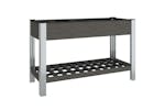 vidaXL 362570 Garden Raised Bed With Shelf Grey 120x50x75cm Wpc vidaXL 362570 Garden Raised Bed With Shelf Grey 120x50x75cm Wpc