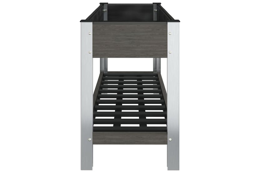 vidaXL 362570 Garden Raised Bed With Shelf Grey 120x50x75cm Wpc vidaXL 362570 Garden Raised Bed With Shelf Grey 120x50x75cm Wpc
