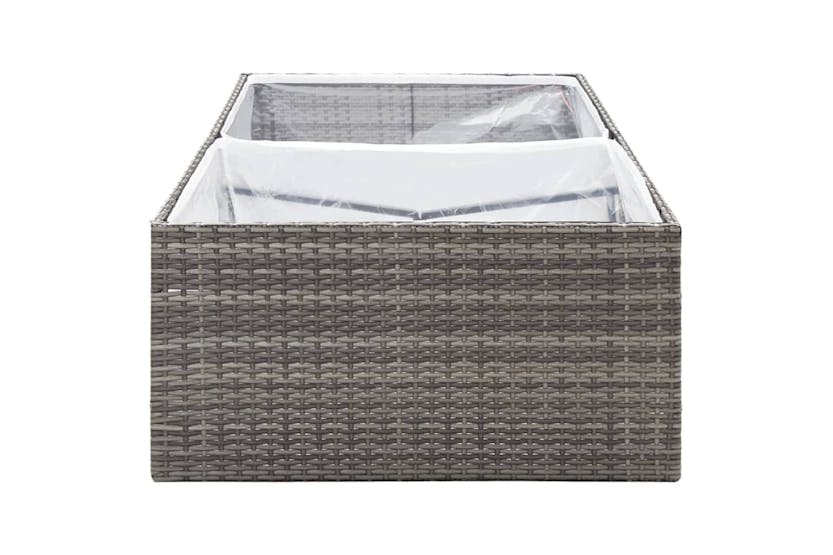 vidaXL 319176 Garden Planter Grey 157x80x40cm Poly Rattan vidaXL 319176 Garden Planter Grey 157x80x40cm Poly Rattan