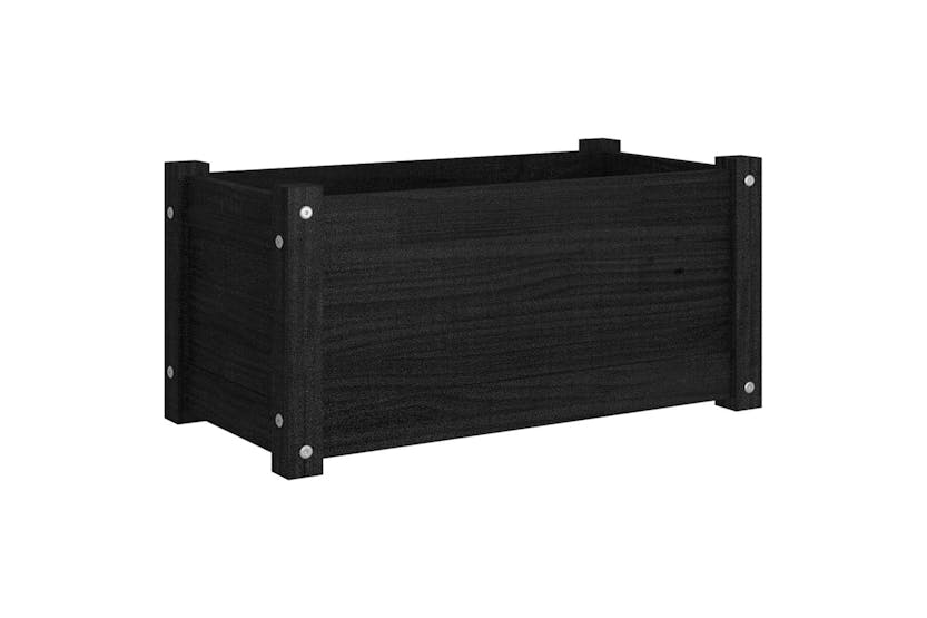 vidaXL 810712 Garden Planter Black 60x31x31cm Solid Pinewood vidaXL 810712 Garden Planter Black 60x31x31cm Solid Pinewood