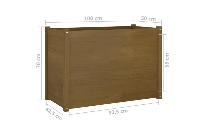 vidaXL 810737 Garden Planter Honey Brown 100x50x70cm Solid Pinewood vidaXL 810737 Garden Planter Honey Brown 100x50x70cm Solid Pinewood