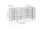 vidaXL 152024 Gabion Raised Bed Galvanised Iron 120x50x50cm vidaXL 152024 Gabion Raised Bed Galvanised Iron 120x50x50cm