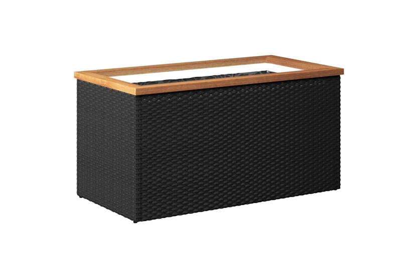 vidaXL 319416 Planter Black 80x40x40cm Poly Rattan vidaXL 319416 Planter Black 80x40x40cm Poly Rattan
