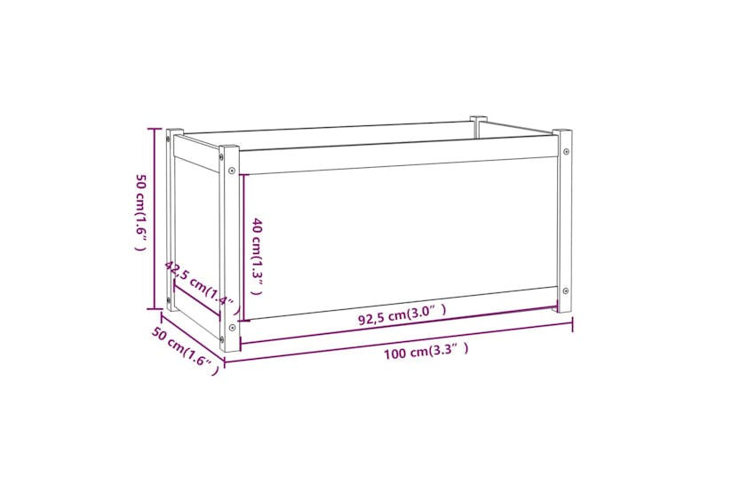 vidaXL 810733 Garden Planters 2 Pcs Black 100x50x50cm Solid Pinewood vidaXL 810733 Garden Planters 2 Pcs Black 100x50x50cm Solid Pinewood