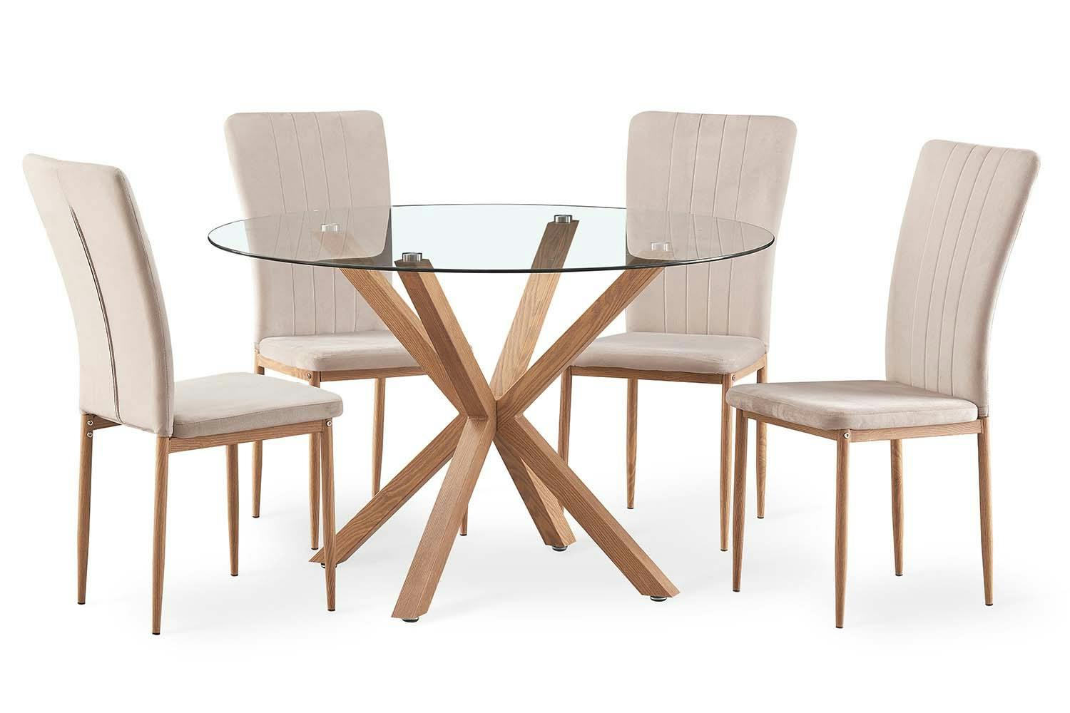 Eavan Dining Set | Table & 4 x Chairs