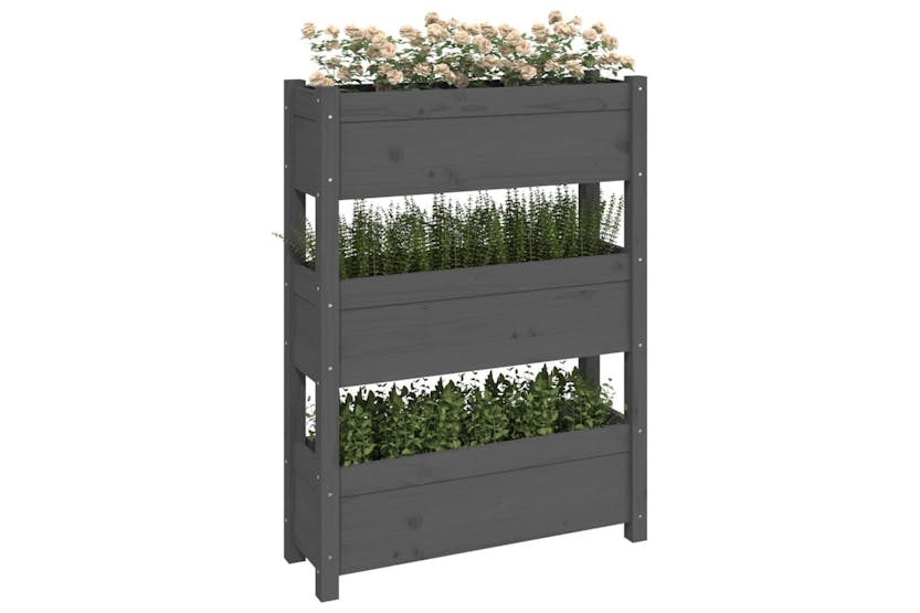 vidaXL 823936 Planter Grey 77x25x104.5cm Solid Wood Pine vidaXL 823936 Planter Grey 77x25x104.5cm Solid Wood Pine