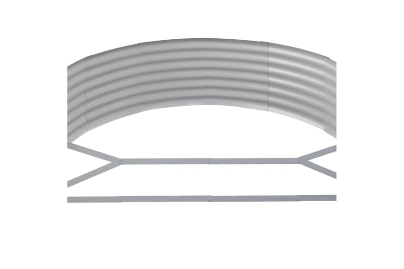 vidaXL 319027 Garden Raised Bed Powder-coated Steel 214x140x36cm Silver vidaXL 319027 Garden Raised Bed Powder-coated Steel 214x140x36cm Silver