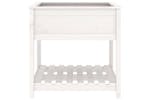 vidaXL 823795 Planter With Shelf White 82.5x82.5x81cm Solid Wood Pine vidaXL 823795 Planter With Shelf White 82.5x82.5x81cm Solid Wood Pine