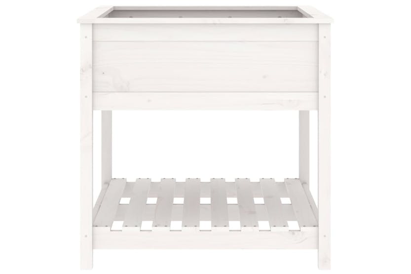 vidaXL 823795 Planter With Shelf White 82.5x82.5x81cm Solid Wood Pine vidaXL 823795 Planter With Shelf White 82.5x82.5x81cm Solid Wood Pine