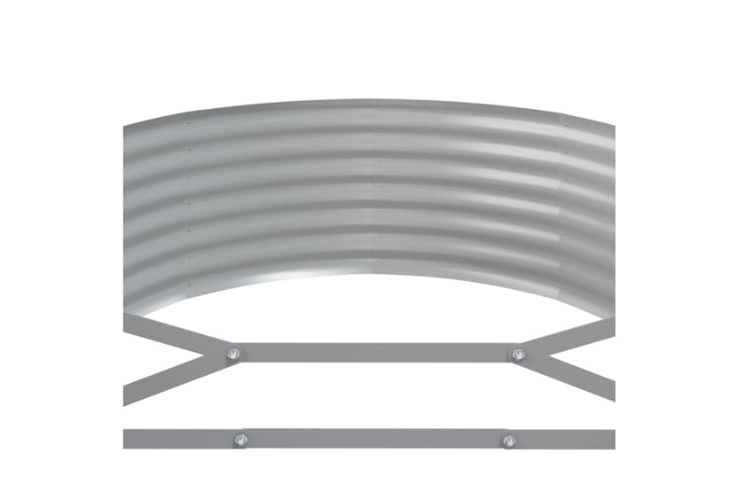 vidaXL 319012 Garden Raised Bed Powder-coated Steel 507x100x36cm Silver vidaXL 319012 Garden Raised Bed Powder-coated Steel 507x100x36cm Silver