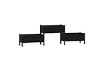 vidaXL 822256 Planter Black 245.5x44x75cm Solid Wood Pine vidaXL 822256 Planter Black 245.5x44x75cm Solid Wood Pine