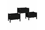 vidaXL 822251 Planter Black 178.5x44x75cm Solid Wood Pine vidaXL 822251 Planter Black 178.5x44x75cm Solid Wood Pine