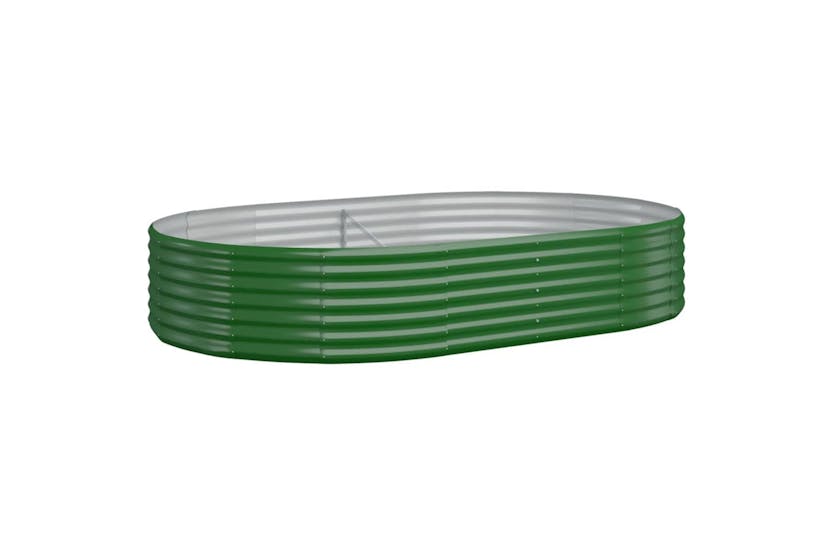 vidaXL 319023 Garden Raised Bed Powder-coated Steel 214x140x36cm Green vidaXL 319023 Garden Raised Bed Powder-coated Steel 214x140x36cm Green