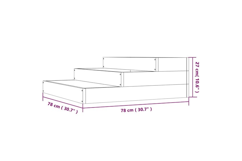 vidaXL 823908 Planter Grey 78x78x27cm Solid Wood Pine vidaXL 823908 Planter Grey 78x78x27cm Solid Wood Pine
