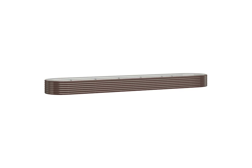 vidaXL 319010 Garden Raised Bed Powder-coated Steel 507x100x36cm Brown vidaXL 319010 Garden Raised Bed Powder-coated Steel 507x100x36cm Brown