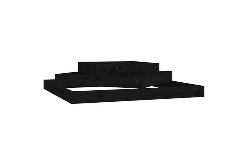 vidaXL 823889 Planter Black 112x112x27cm Solid Wood Pine vidaXL 823889 Planter Black 112x112x27cm Solid Wood Pine