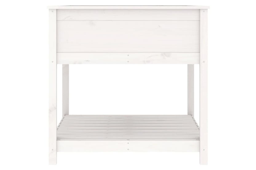 vidaXL 823795 Planter With Shelf White 82.5x82.5x81cm Solid Wood Pine vidaXL 823795 Planter With Shelf White 82.5x82.5x81cm Solid Wood Pine