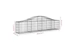 vidaXL 3145367 Arched Gabion Baskets 2 Pcs 200x30x40/60cm Galvanised Iron vidaXL 3145367 Arched Gabion Baskets 2 Pcs 200x30x40/60cm Galvanised Iron