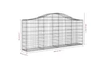 vidaXL 3145422 Arched Gabion Baskets 15 Pcs 200x30x80/100cm Galvanised Iron vidaXL 3145422 Arched Gabion Baskets 15 Pcs 200x30x80/100cm Galvanised Iron