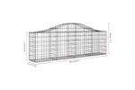 vidaXL 3145391 Arched Gabion Baskets 5 Pcs 200x30x60/80cm Galvanised Iron vidaXL 3145391 Arched Gabion Baskets 5 Pcs 200x30x60/80cm Galvanised Iron