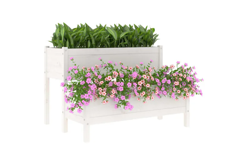 vidaXL 822263 Planter White 110x84x75cm Solid Wood Pine vidaXL 822263 Planter White 110x84x75cm Solid Wood Pine