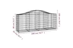 vidaXL 3145625 Arched Gabion Baskets 8 Pcs 200x50x80/100cm Galvanised Iron vidaXL 3145625 Arched Gabion Baskets 8 Pcs 200x50x80/100cm Galvanised Iron