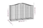 vidaXL 3145667 Arched Gabion Baskets 8 Pcs 200x50x120/140cm Galvanised Iron vidaXL 3145667 Arched Gabion Baskets 8 Pcs 200x50x120/140cm Galvanised Iron
