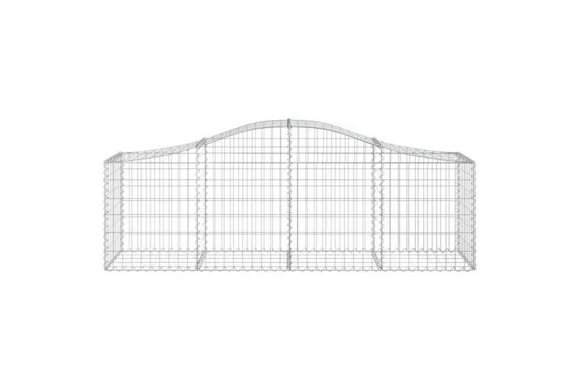 vidaXL 3145600 Arched Gabion Baskets 4 Pcs 200x50x60/80cm Galvanised Iron vidaXL 3145600 Arched Gabion Baskets 4 Pcs 200x50x60/80cm Galvanised Iron