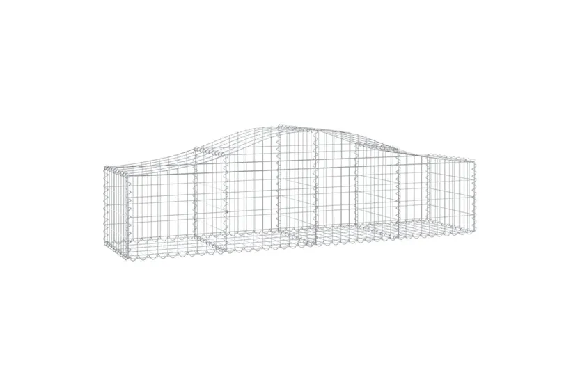 vidaXL 3145577 Arched Gabion Baskets 2 Pcs 200x50x40/60cm Galvanised Iron vidaXL 3145577 Arched Gabion Baskets 2 Pcs 200x50x40/60cm Galvanised Iron