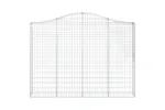 vidaXL 3145474 Arched Gabion Baskets 4 Pcs 200x30x140/160cm Galvanised Iron vidaXL 3145474 Arched Gabion Baskets 4 Pcs 200x30x140/160cm Galvanised Iron